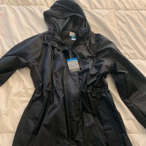 Black Columbia waterproof rain coat size large